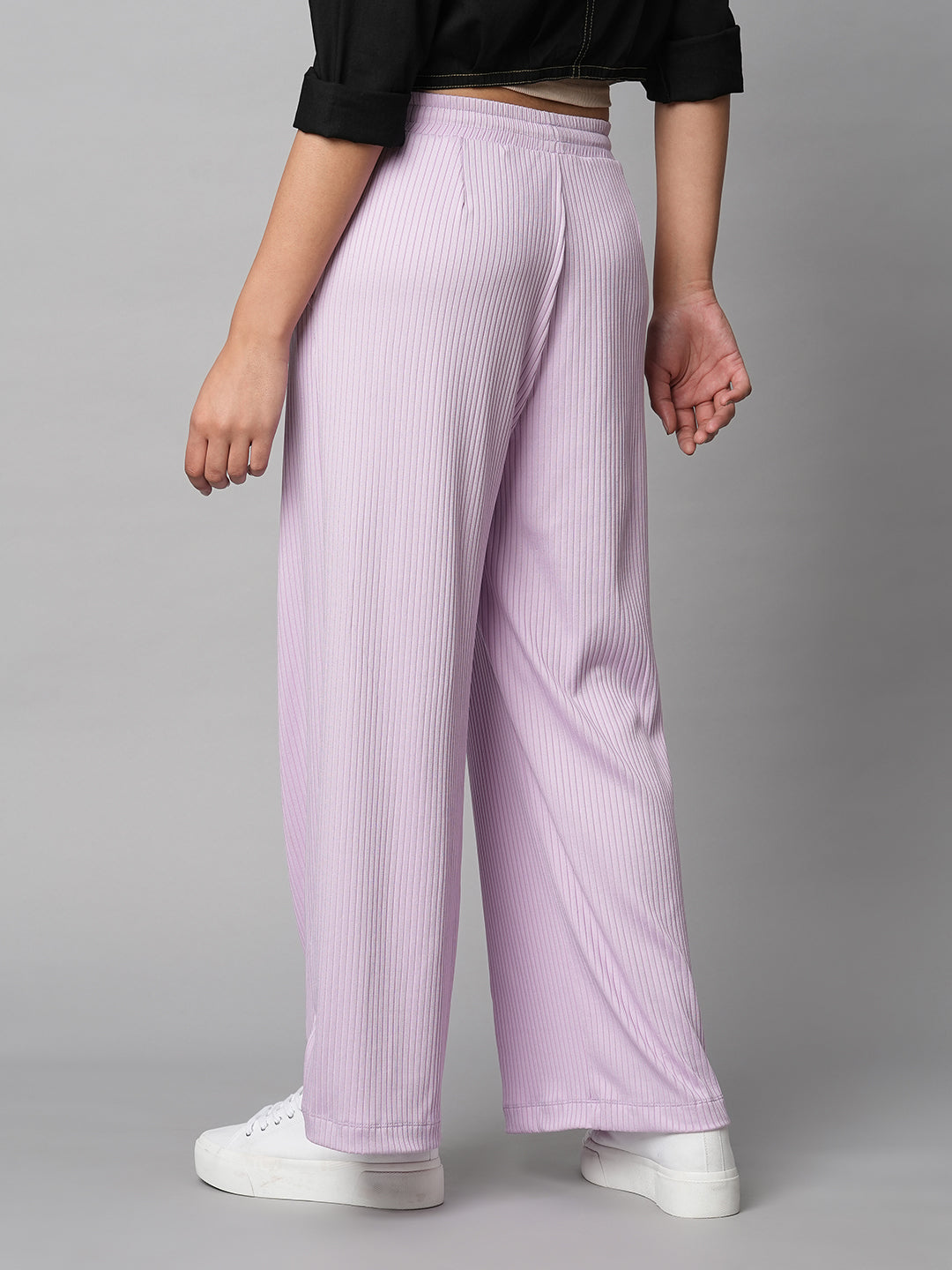 Ribbed Knit Wide Leg Lounge Pants