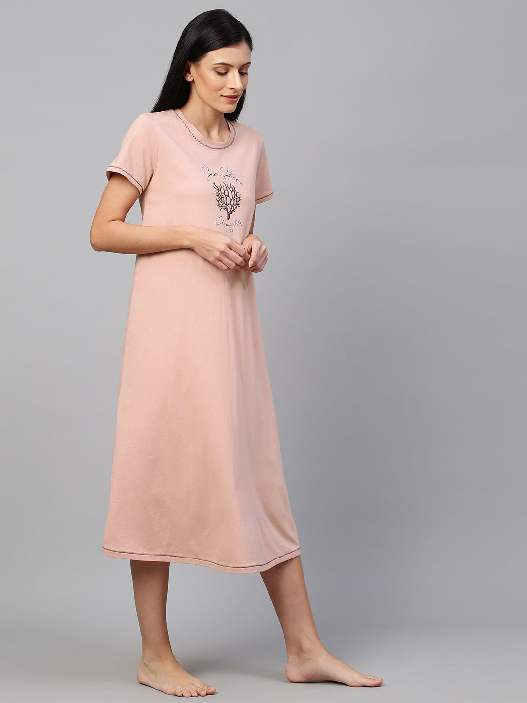 KNIT SWING AWAY TEE DRESS