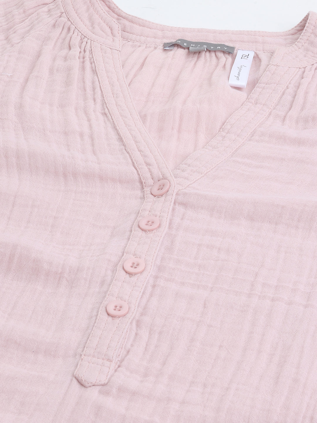 Crinkle Double Crepe Cotton Pop Over Lounge Dress