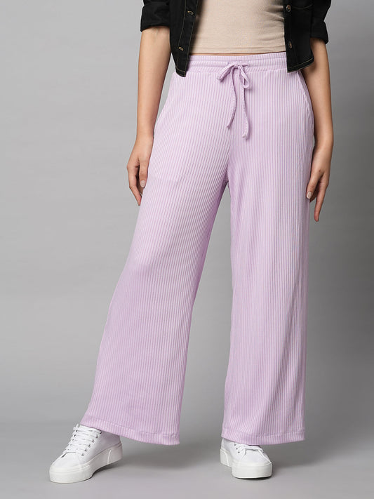 Ribbed Knit Wide Leg Lounge Pants